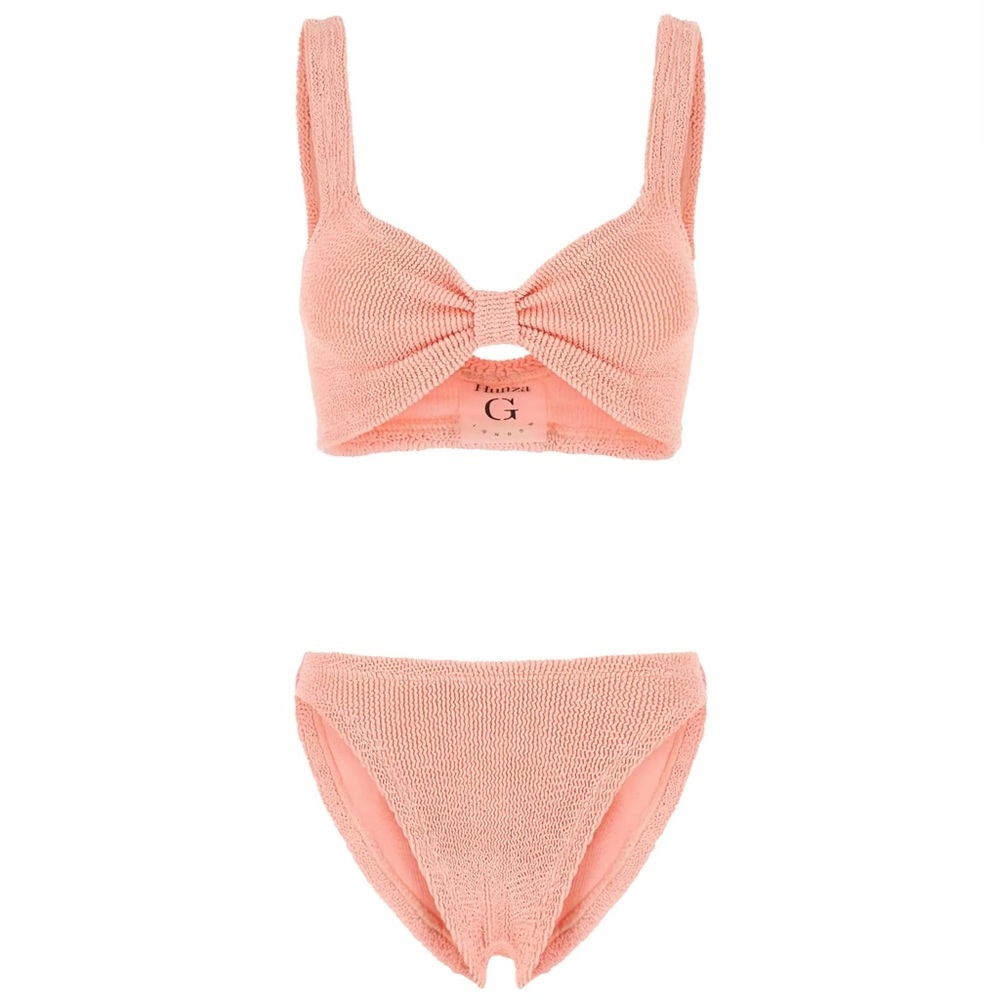 NWT Hunza g bonnie bikini in peach one size